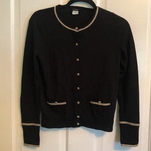 J.CREW Navy Varsity Buttondown Sweater Sz Sm.